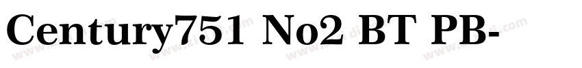 Century751 No2 BT PB字体转换